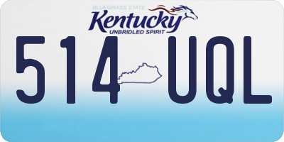 KY license plate 514UQL