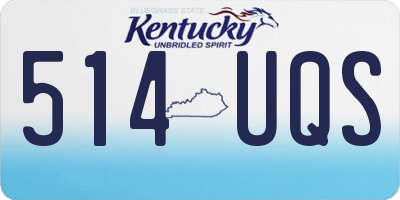KY license plate 514UQS