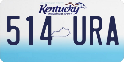 KY license plate 514URA