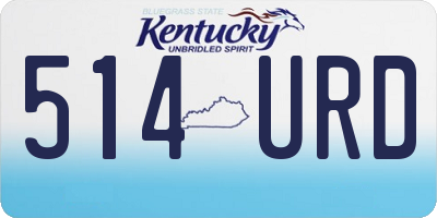 KY license plate 514URD