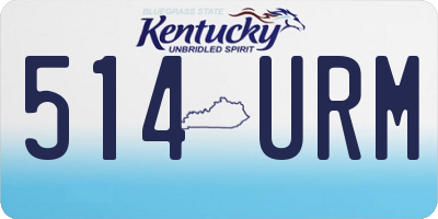 KY license plate 514URM