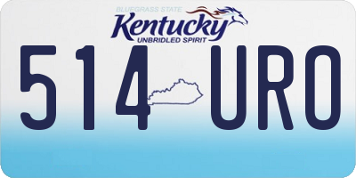 KY license plate 514URO