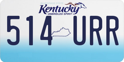 KY license plate 514URR