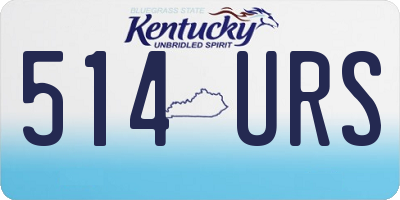 KY license plate 514URS