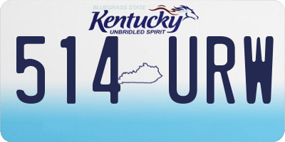 KY license plate 514URW