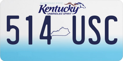KY license plate 514USC