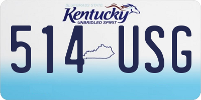 KY license plate 514USG