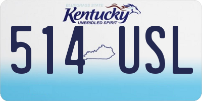 KY license plate 514USL