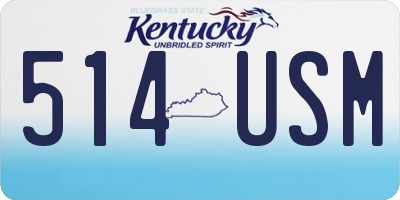 KY license plate 514USM