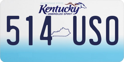 KY license plate 514USO