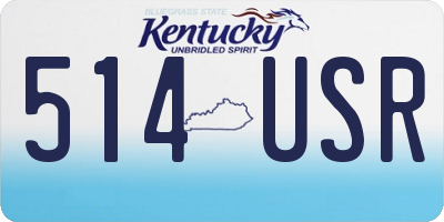 KY license plate 514USR