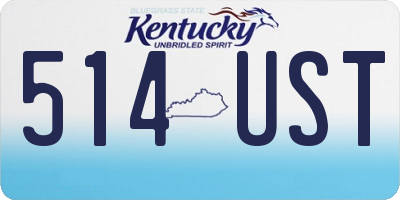 KY license plate 514UST