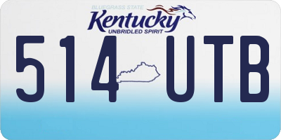 KY license plate 514UTB