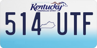 KY license plate 514UTF