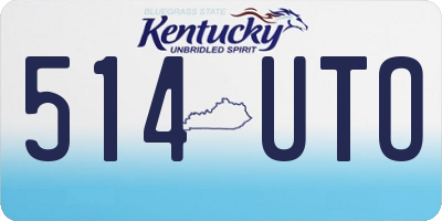 KY license plate 514UTO