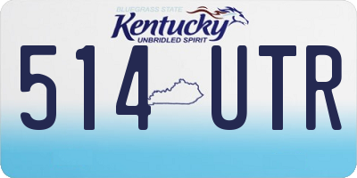 KY license plate 514UTR