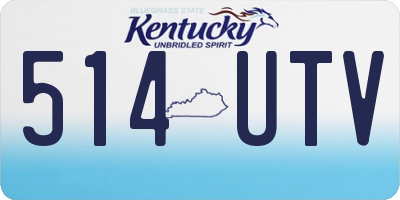 KY license plate 514UTV