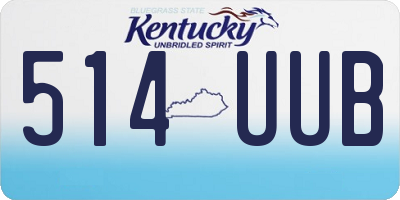 KY license plate 514UUB