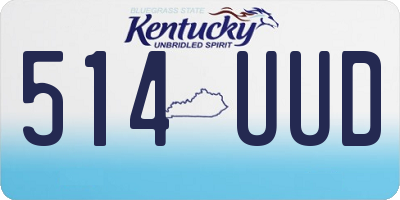 KY license plate 514UUD