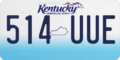 KY license plate 514UUE