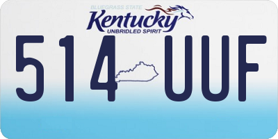 KY license plate 514UUF