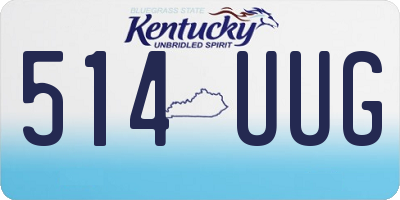 KY license plate 514UUG