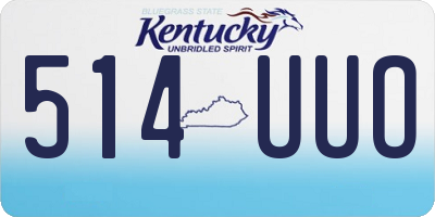 KY license plate 514UUO