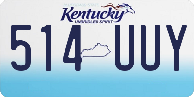KY license plate 514UUY