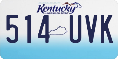 KY license plate 514UVK