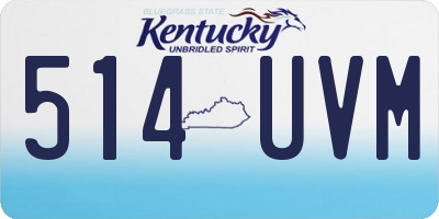 KY license plate 514UVM