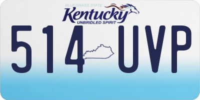 KY license plate 514UVP