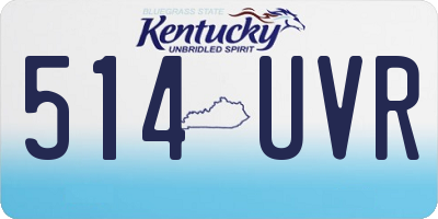KY license plate 514UVR