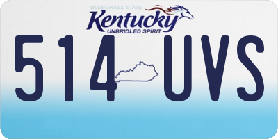 KY license plate 514UVS