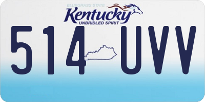 KY license plate 514UVV