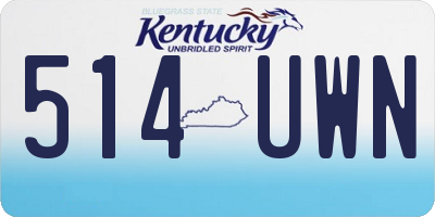 KY license plate 514UWN
