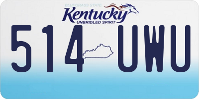 KY license plate 514UWU