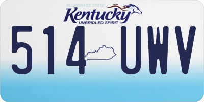 KY license plate 514UWV