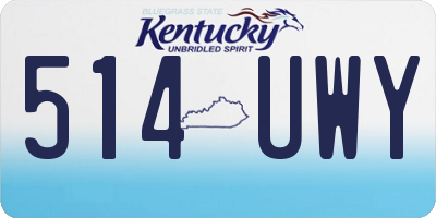 KY license plate 514UWY