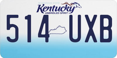 KY license plate 514UXB