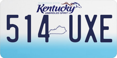 KY license plate 514UXE