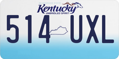 KY license plate 514UXL