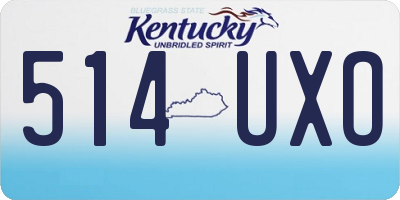 KY license plate 514UXO