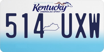 KY license plate 514UXW