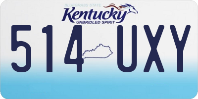 KY license plate 514UXY