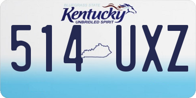 KY license plate 514UXZ