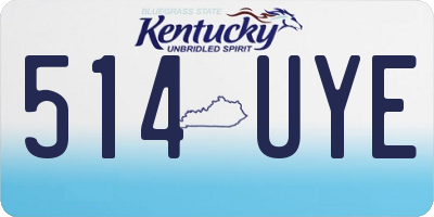 KY license plate 514UYE