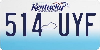 KY license plate 514UYF