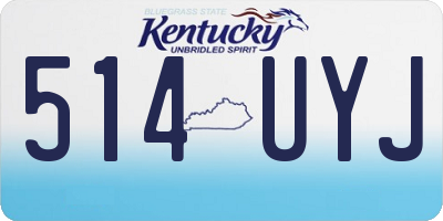 KY license plate 514UYJ