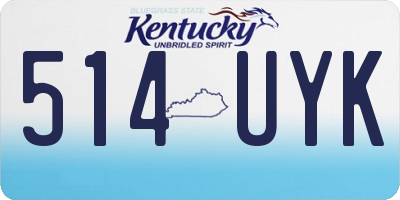 KY license plate 514UYK