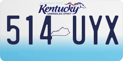KY license plate 514UYX